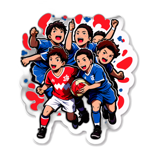 試合の瞬間を捉えたデザイン
