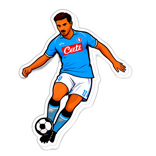 Sticker van het Napoli-voetbalteam