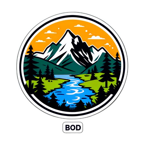 Minimalistisk Bodø Glimt Emblem med Natur