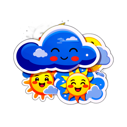 Stiker Ramalan Cuaca Ceria