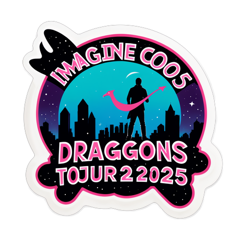 Retro Sticker voor Imagine Dragons Tour 2025