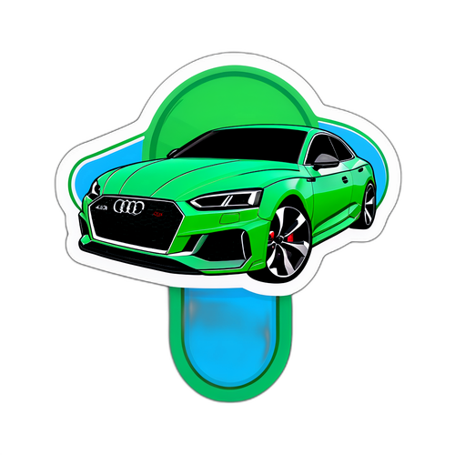 Futurystyczny samochód Audi RS5 w kolorze ekologicznym