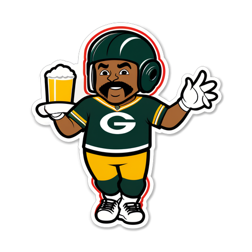 Cheerful Packers Fan Sticker