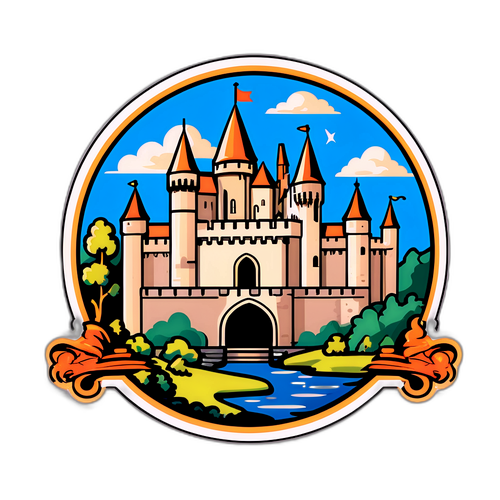 Autocollant éléments iconiques d'Angers