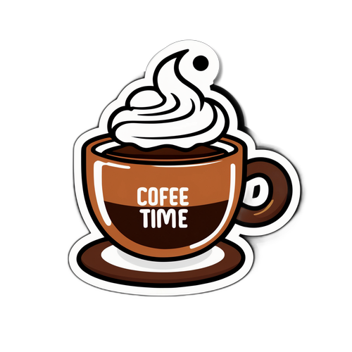 Sticker ng Cozy Coffee Shop