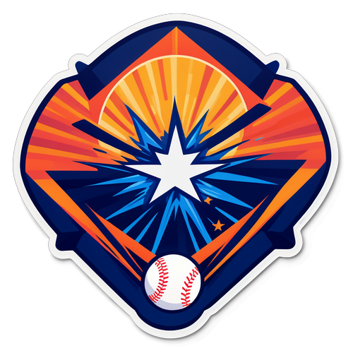 Rays vs Astros Baseball Showdown Sticker