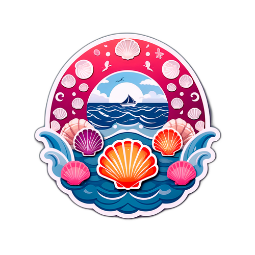 Héjmotívum tenger háttérrel, mesés stílusban