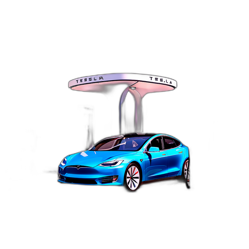 Pengecas Tesla di Persekitaran Bandar Moden