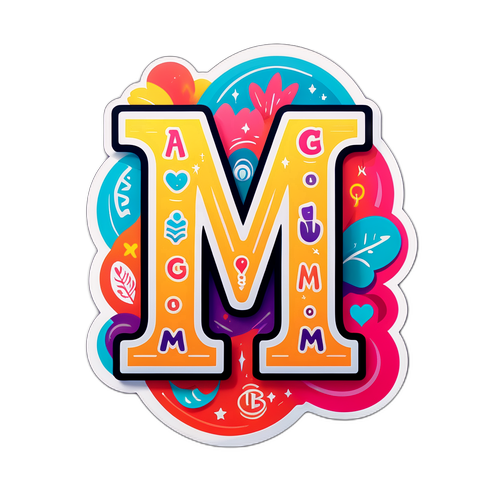 Stiker Motivasi dengan Huruf 'M'