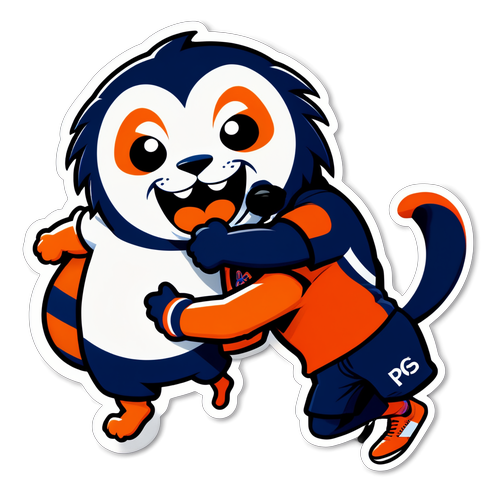Stiker Lucu Maskot Montpellier dan PSG