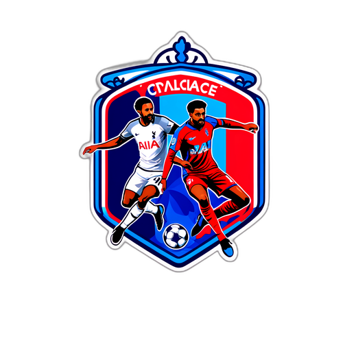 Stiker Seni Mural Pertandingan Crystal Palace vs Tottenham