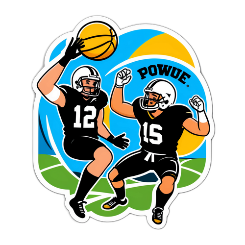 A lively illustration of an intense Iowa vs. Purdue matchup