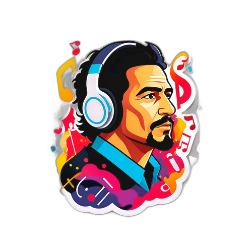 抽象的卡洛斯·阿卡拉斯肖像