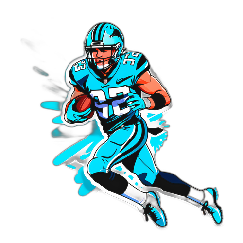 Christian McCaffrey Breaking Through a Tackle Sticker