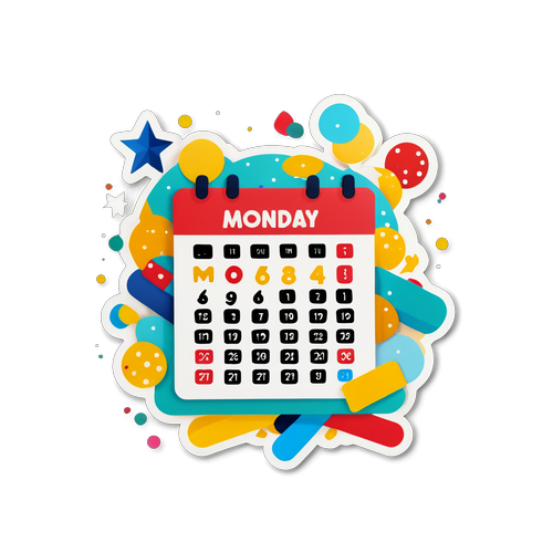 Calcomanía que Celebra el Lunes Festivo