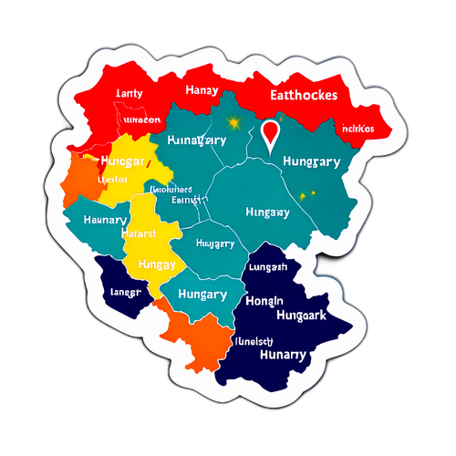 Földrengések Magyarországon - stilizált térkép