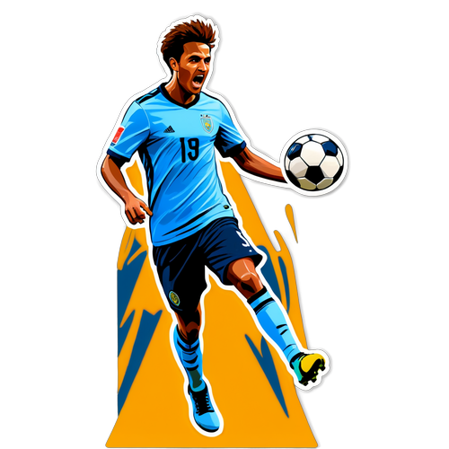 Cool sticker med Antony på fotbollsplan