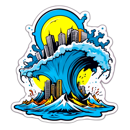 达里地震纪念贴纸