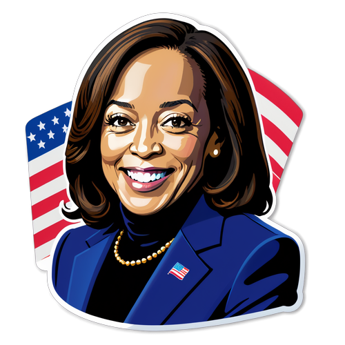 Kamala Harris Shines Bright: A Vibrant 2024 Election Sticker You Can't Miss!