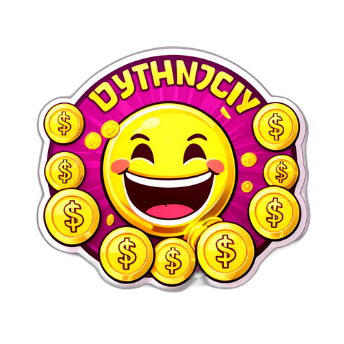 Sticker biểu lộ niềm vui khi trúng xổ số