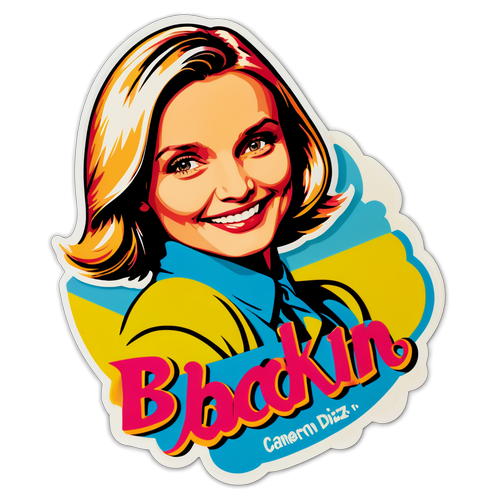 Sticker ng Vintage na Estilo ni Cameron Diaz