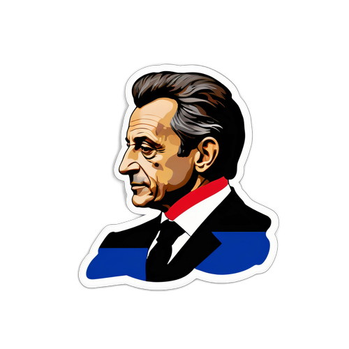 Silhouette de Louis Sarkozy avec des éléments français