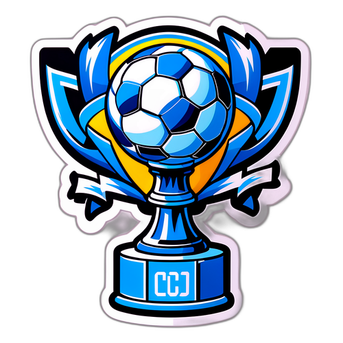 สติกเกอร์ถ้วยรางวัลฟุตบอล