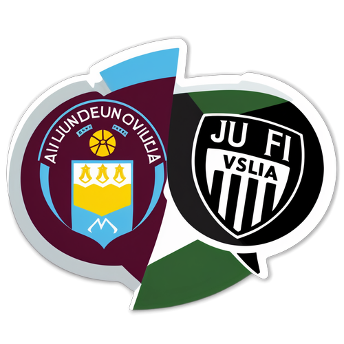 Thiết kế nhãn dán cho trận đấu giữa Aston Villa và Juventus