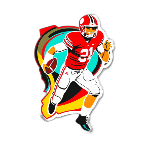 Dynamic Cade Stover Football Sticker