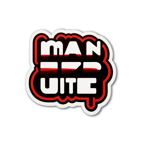 Abțibild minimalist cu 'Man United'