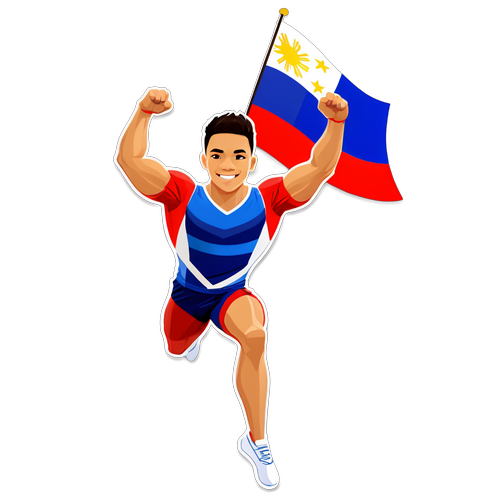 Hanga ng Bayan: Sticker ni Carlos Yulo na Lumilipad sa Olympics kasama ang Pambansang Watawat!