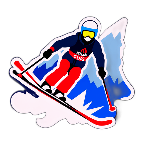 冬季滑雪场景贴纸