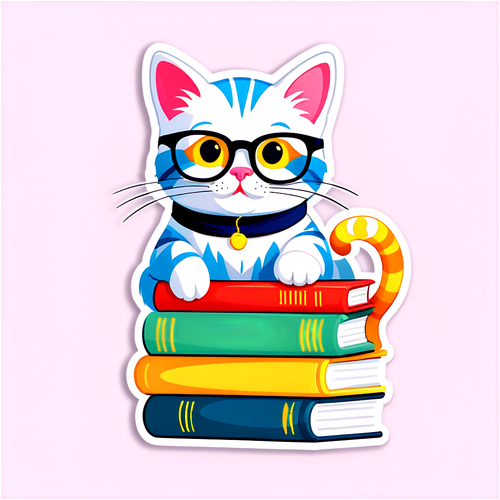 Bookworm Cat: A Whimsical Tribute to Feline Readers