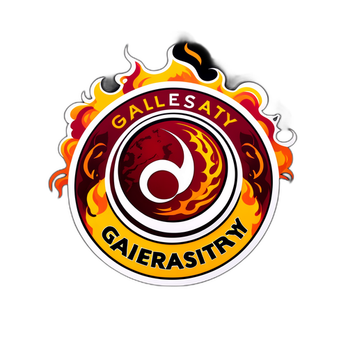 Bold Galatasaray-logo med ildmønster