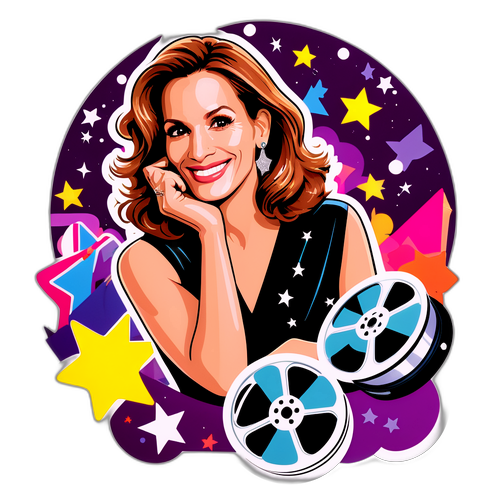 Αυθεντική Αυτοκόλλητη Ετικέτα με τη Τζούλια Ρόμπερτς