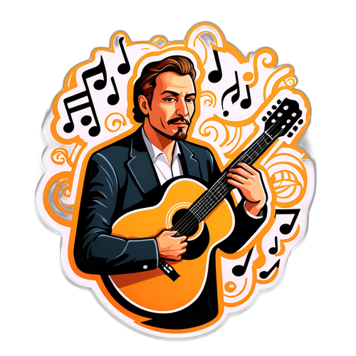 Stylisierte Portrait von Konstantin Wecker