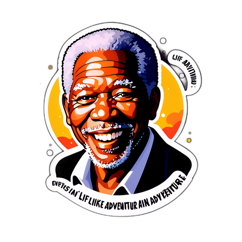 Naklejka z Morganem Freemanem