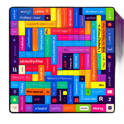 Kolorowa plansza gry Wordle