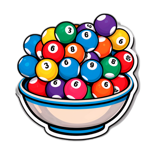 Dibujo de un tazón lleno de bolas de lotería Quini 6