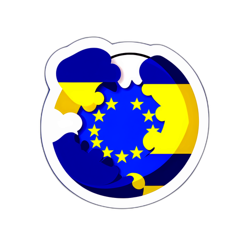 Európai Uniós és ukrán barátság szimbóluma