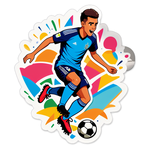 En fantasifull illustrasjon av Matheus Cunha i aksjon