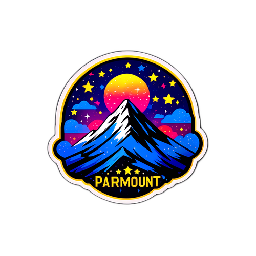 Création d'un autocollant coloré avec le logo Paramount