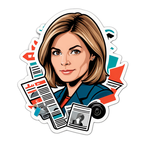Elegante Darstellung der Journalistin Nicole Wallace