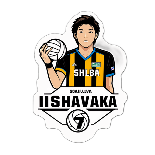 バレーボール選手のステッカー