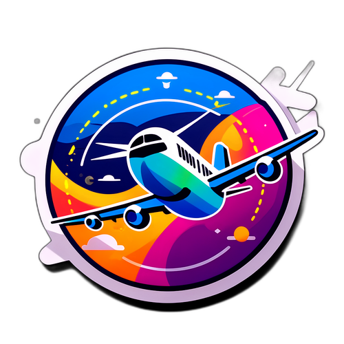 Fargerik Fly Radar Sticker