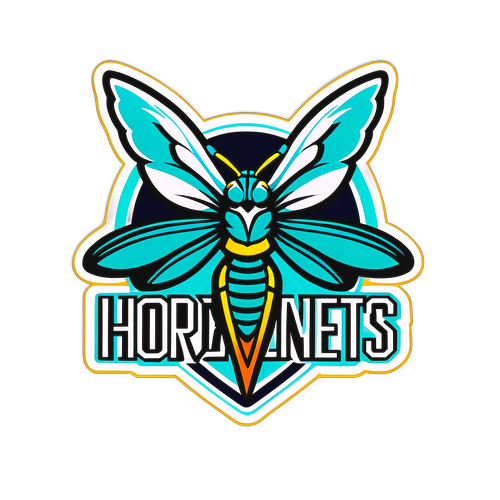 Sticker ng Hornets na may Kulay ng Koponan