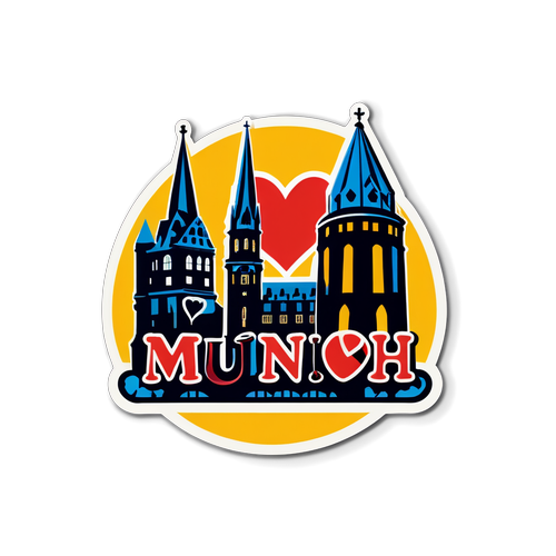 Ich liebe München Aufkleber