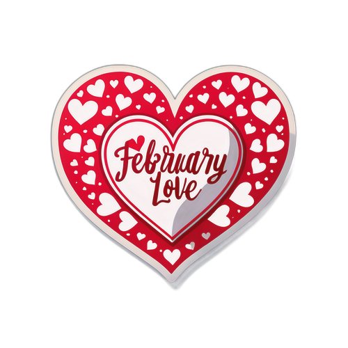 Стикер с романтическим сердцем