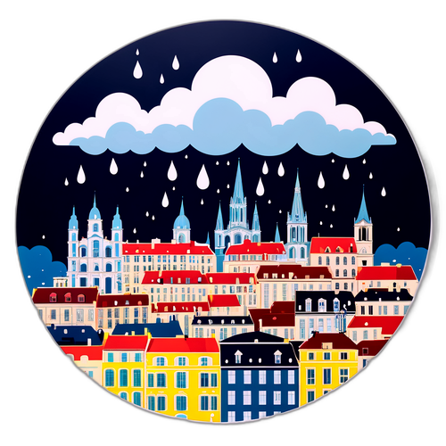 Représentation artistique de la météo à Bordeaux
