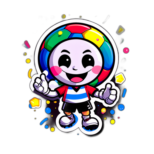 מדבקת כדורגל חגיגי